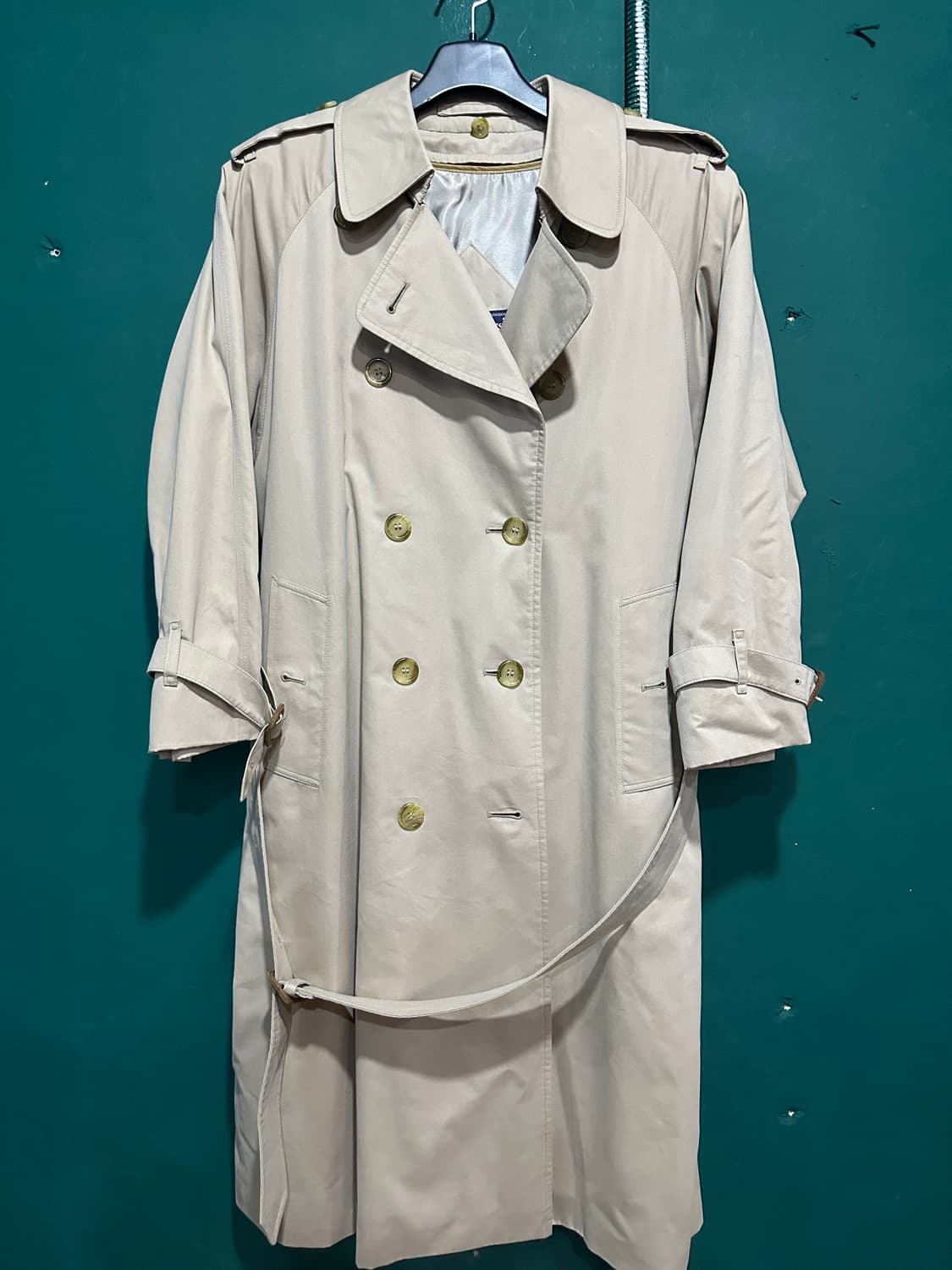 버버리 노바체크 여성더블트렌치코트 내피있음 상품이미지1