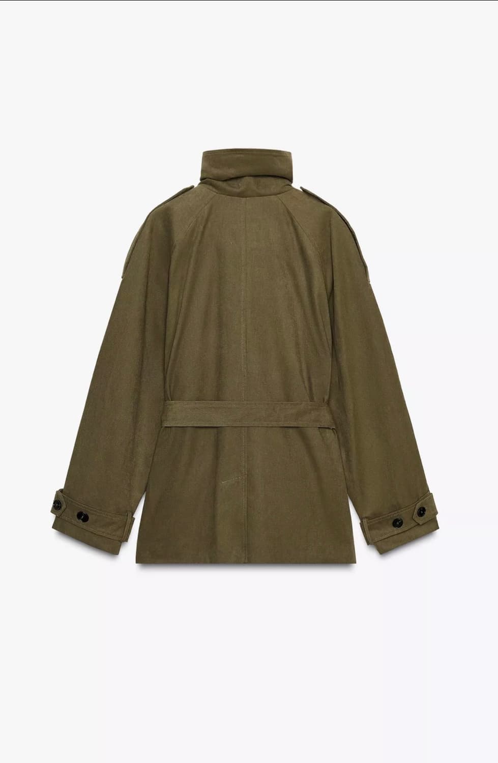 Zara 벨트 코튼 숏 트렌치 코트 상품이미지2