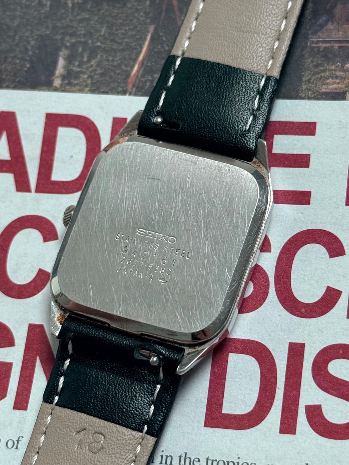 Seiko 세이코 쿼츠 리넨 다이얼 스퀘어 1979 상품이미지6