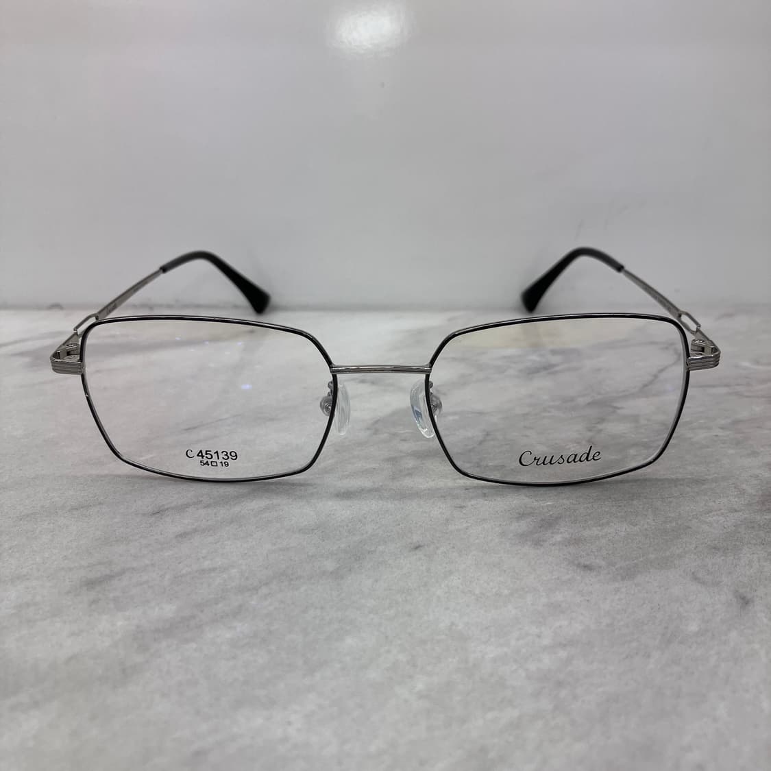 C93 크루세이드 Crusade 차콜 실버 스퀘어 메탈테 안경 45139 상품이미지6