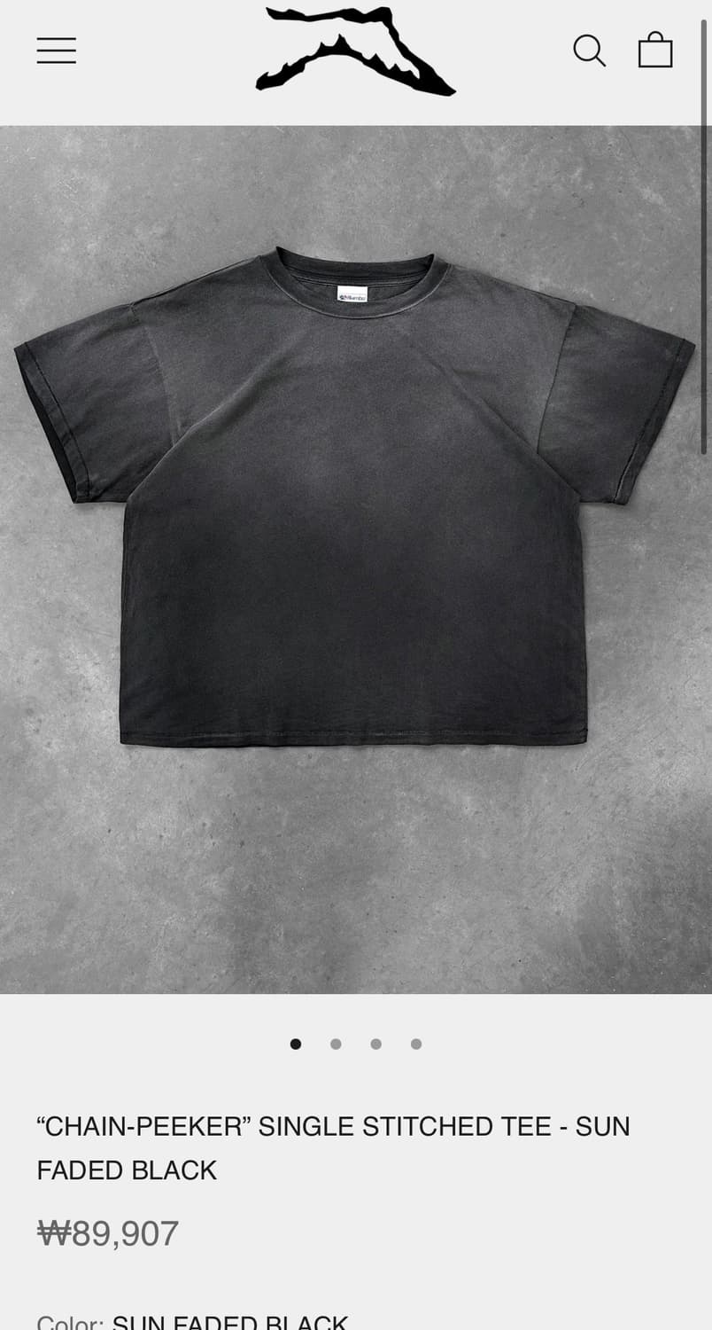 akimbo club 선페이드 티 블랙 상품이미지1