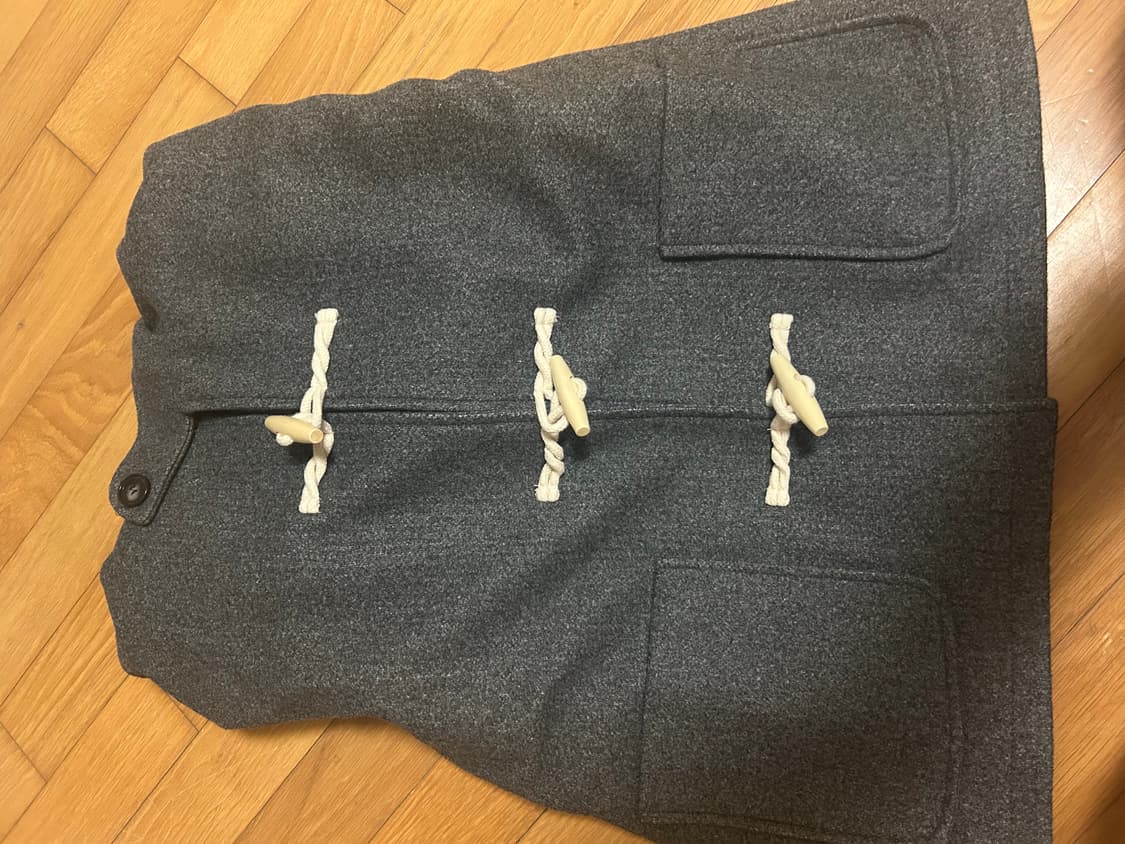 회색 떡볶이 후드 숏 코트 FREE 상품이미지9