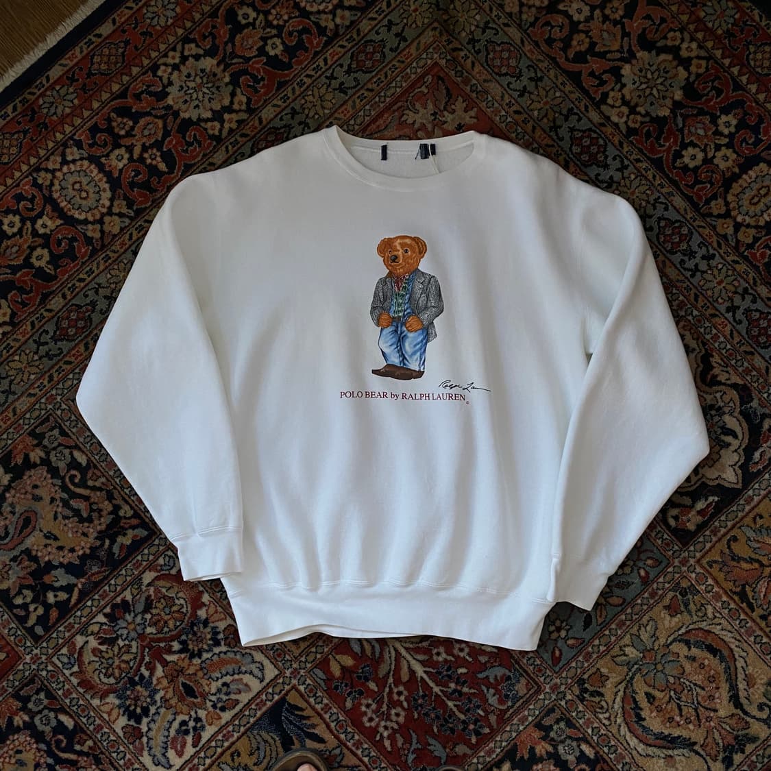🌊Polo bear sweat shirts white 상품이미지1