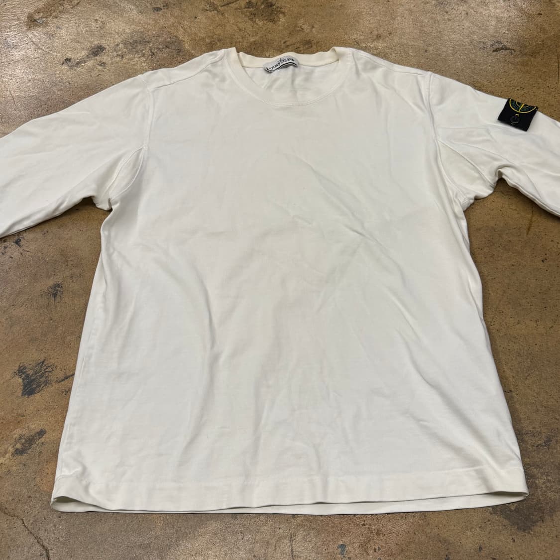 [정품/100] 스톤아일랜드 화이트 긴팔 티셔츠 b19 상품이미지3