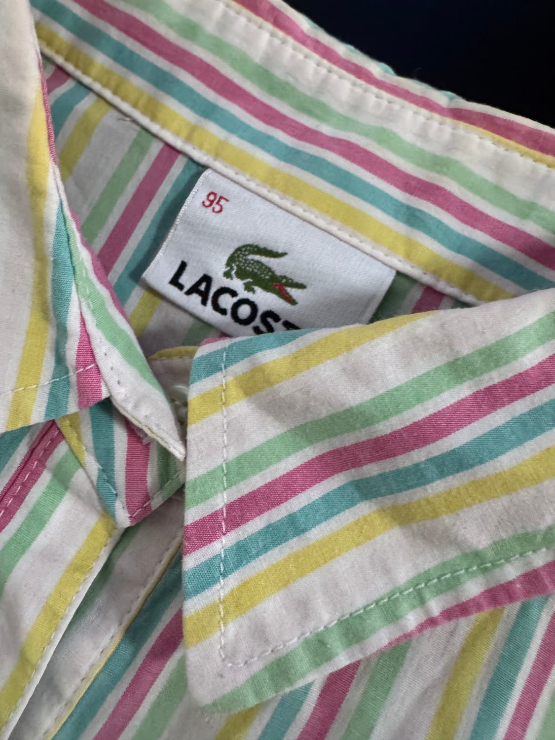 여성 라코스테 레트로 빈티지 스트라이프 나시 셔츠 상품이미지3