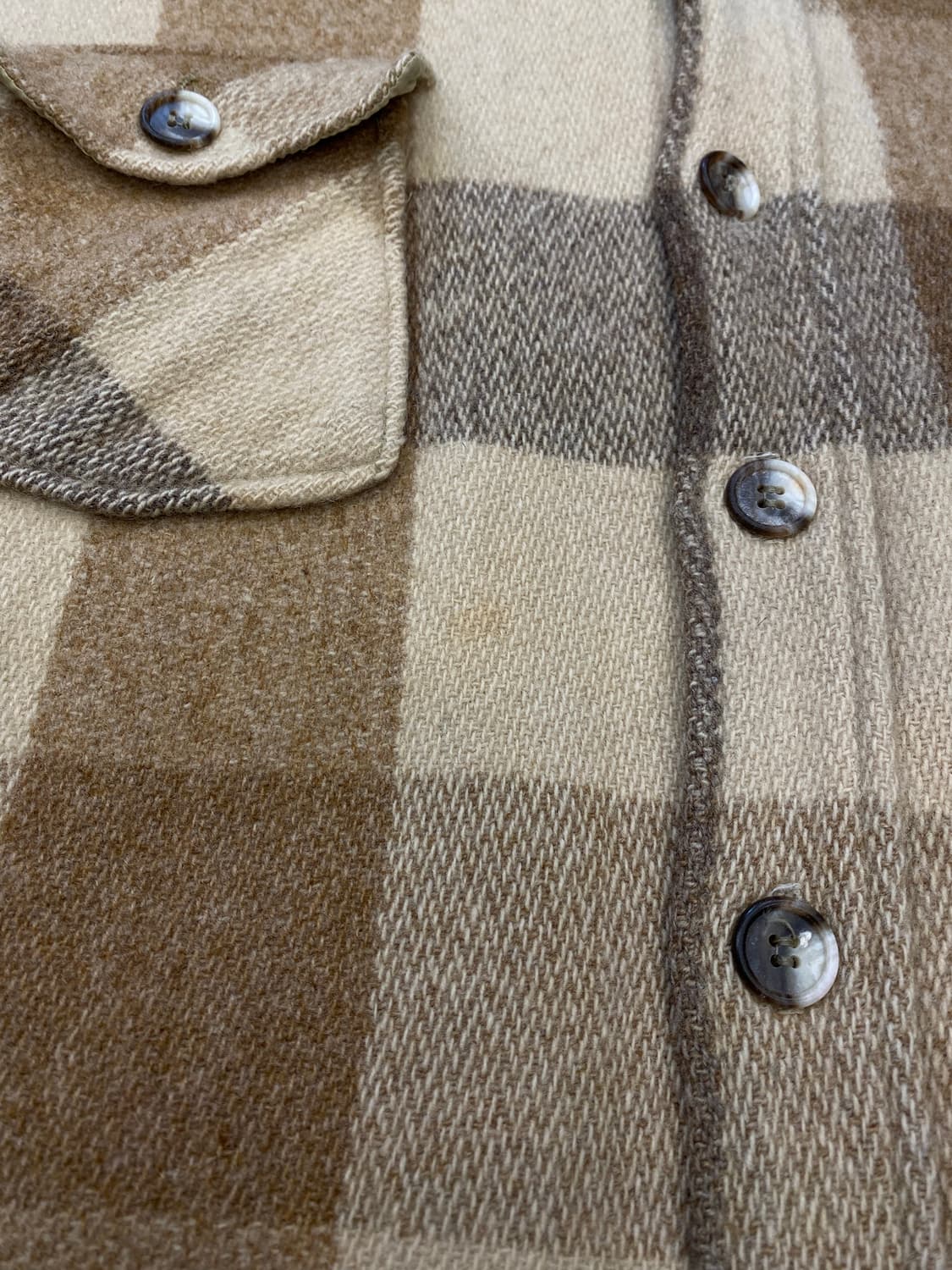 70s Woolrich 울리치 체크 울 셔츠 자켓 상품이미지5