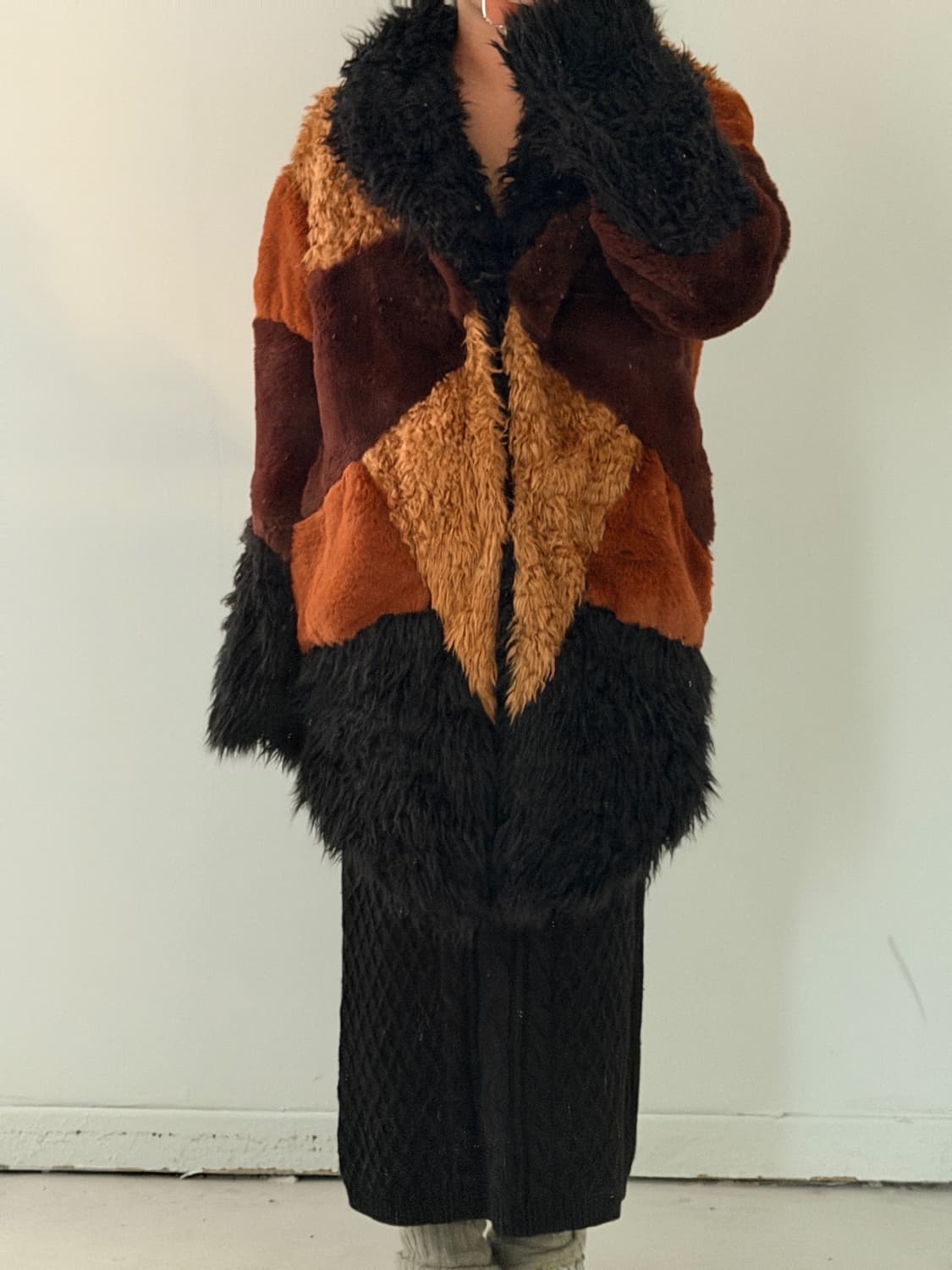 일본빈티지 Heavy Hearts Faux Fur Coat 퍼 자켓 상품이미지3