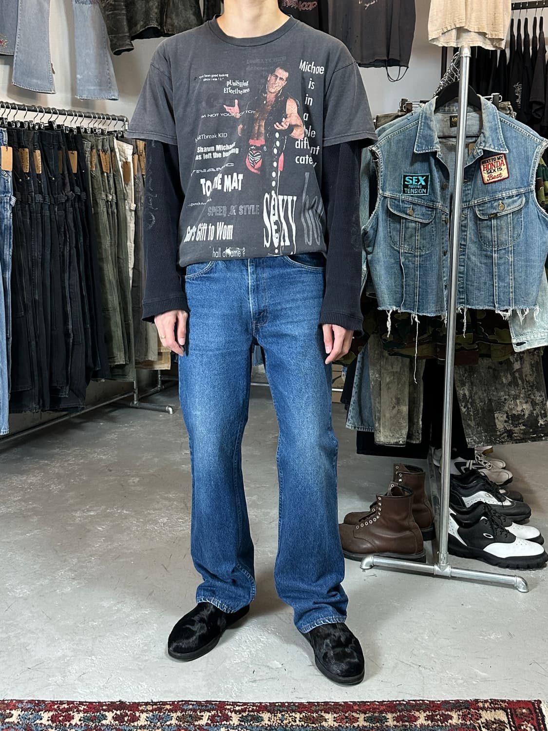 80's USA Made 빈티지 리바이스 517 오렌지탭 체인스티치 상품이미지2