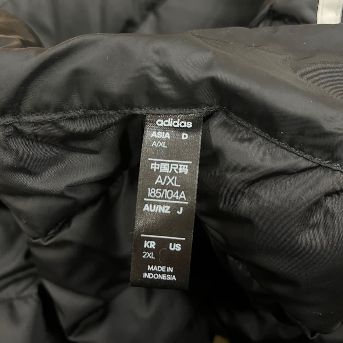 [정품/2XL] 아디다스 삼선 패딩 블랙 b18 상품이미지5