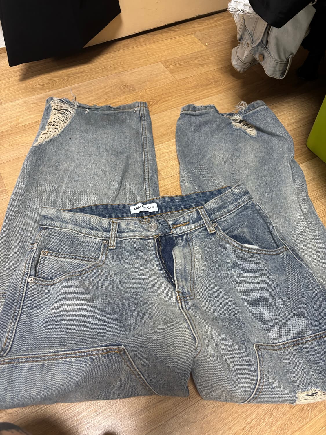밀로 아카이브 데미지 카펜터 팬츠 샌드 블루 상품이미지3