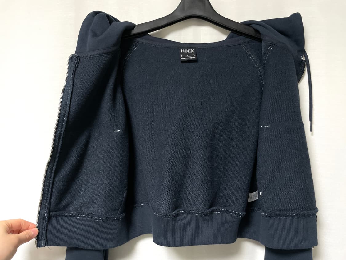 (미사용) HDEX 에이치덱스 여성 스티치 크롭 후드집업 L _ 네이비 상품이미지9