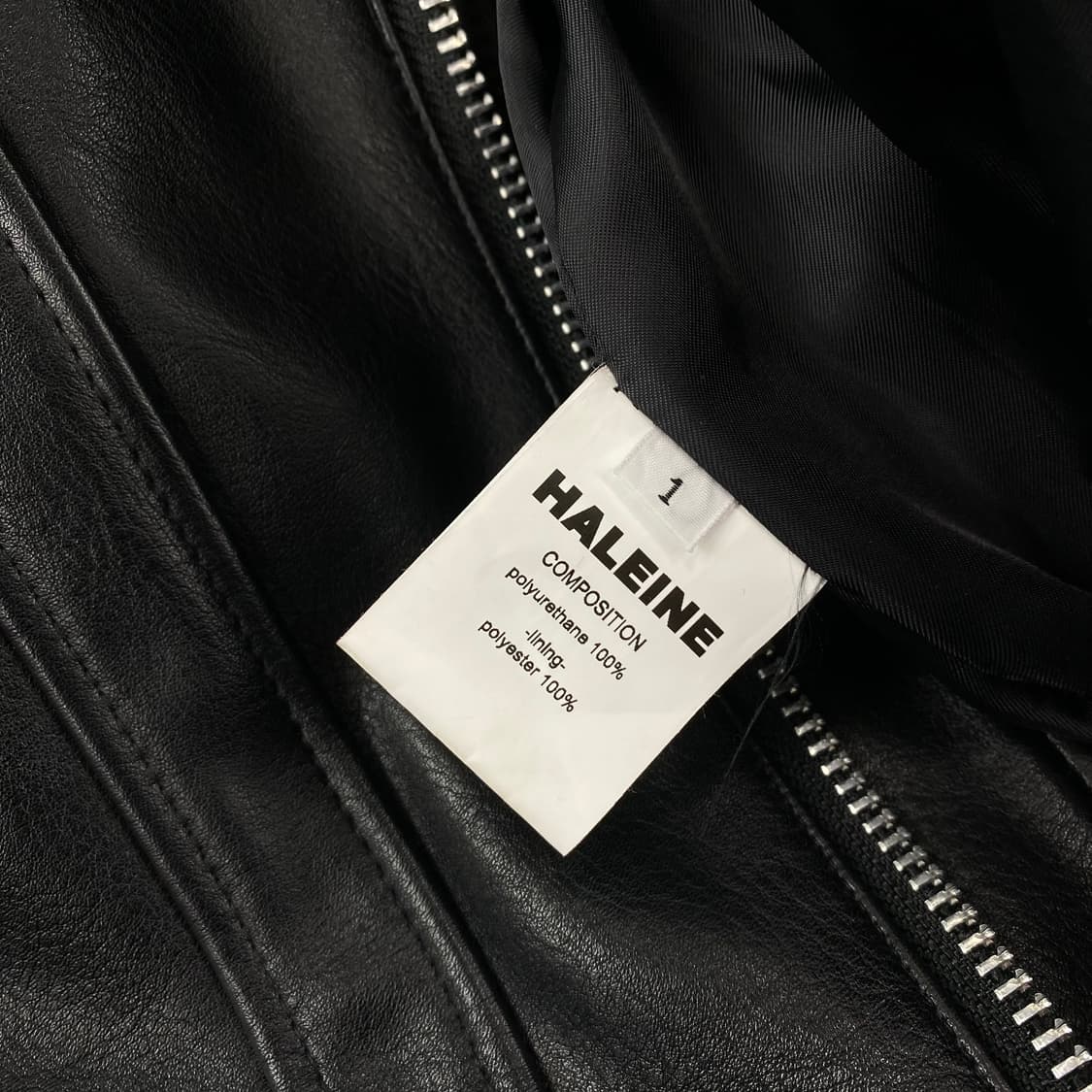 Haleine 알렌느 블랙 A-2 레더 자켓 (103) 상품이미지8