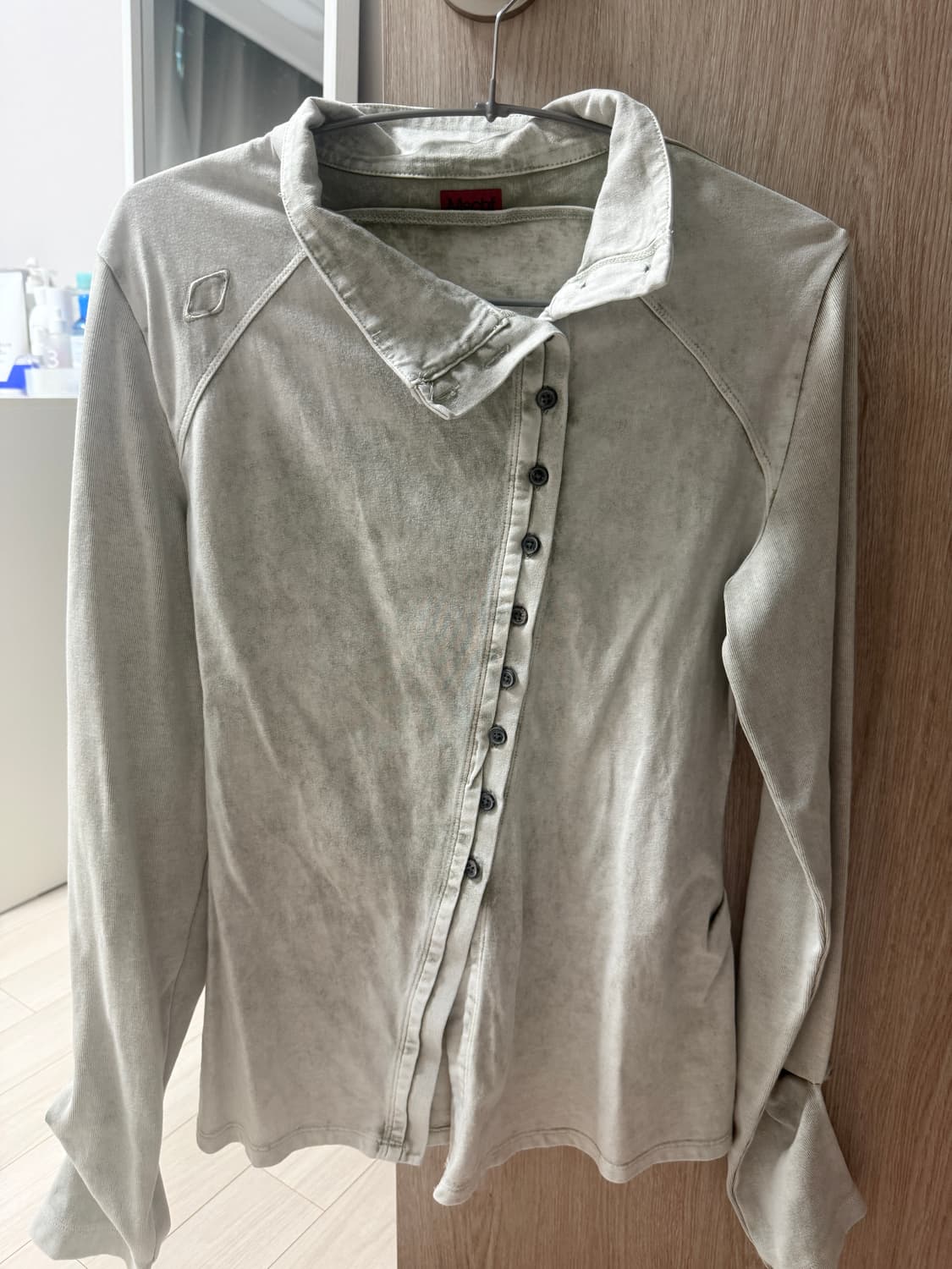 미스치프 워시드 저지 셔츠 라이트 베이지 상품이미지2