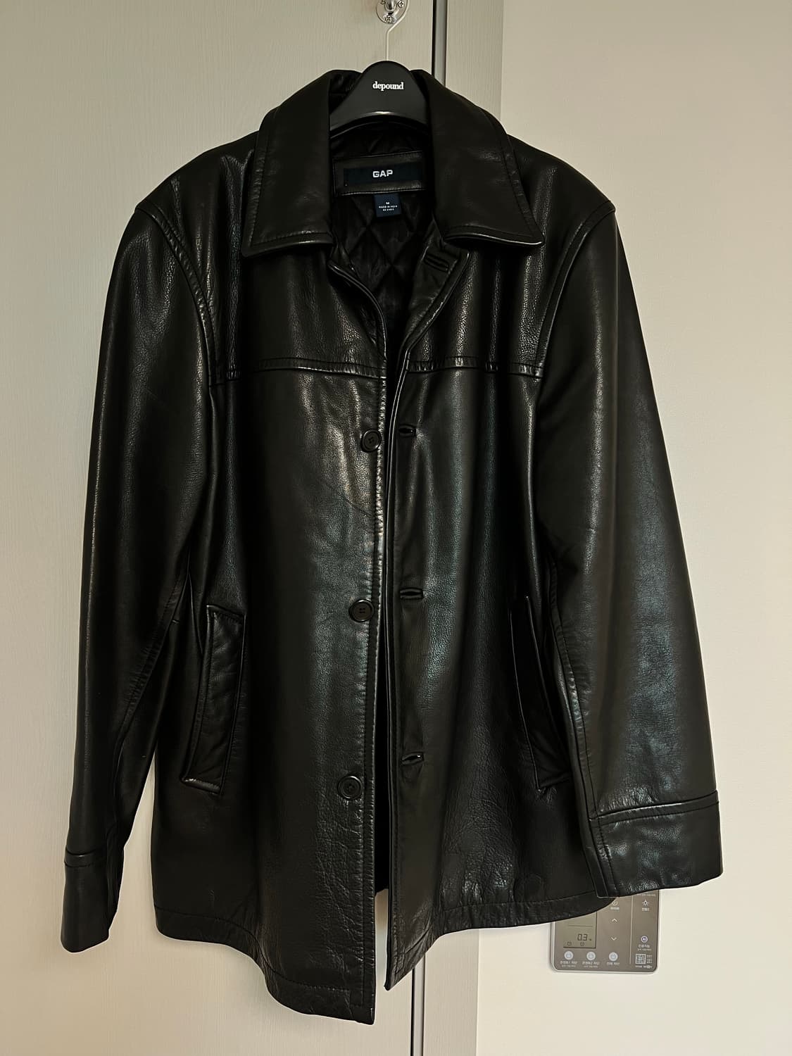 올드갭 GAP 레더 가죽 카코트 블랙 M 상품이미지1