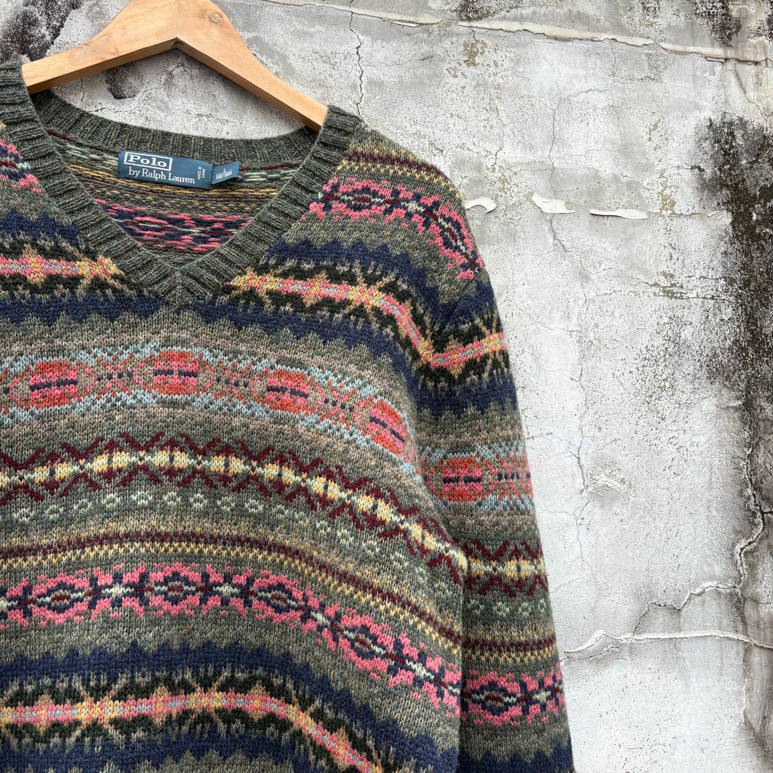 Polo 폴로 페어아일 울 브이넥 니트 상품이미지3