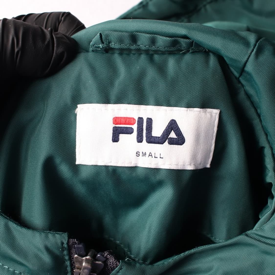 FILA 네이비 그린 배색 아노락 바람막이 S 상품이미지5