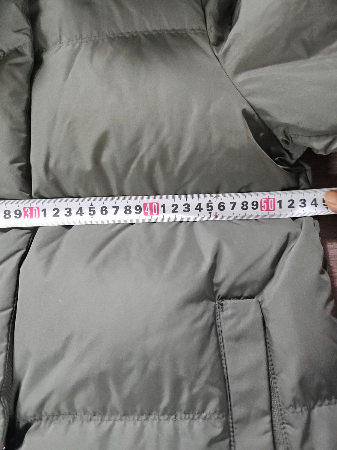 빈폴  카키 퍼 후드 롱 구스 다운 점퍼  95 상품이미지9