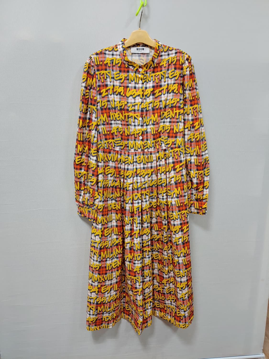 MSGM 체크 롱 원피스 여성42  66 상품이미지1