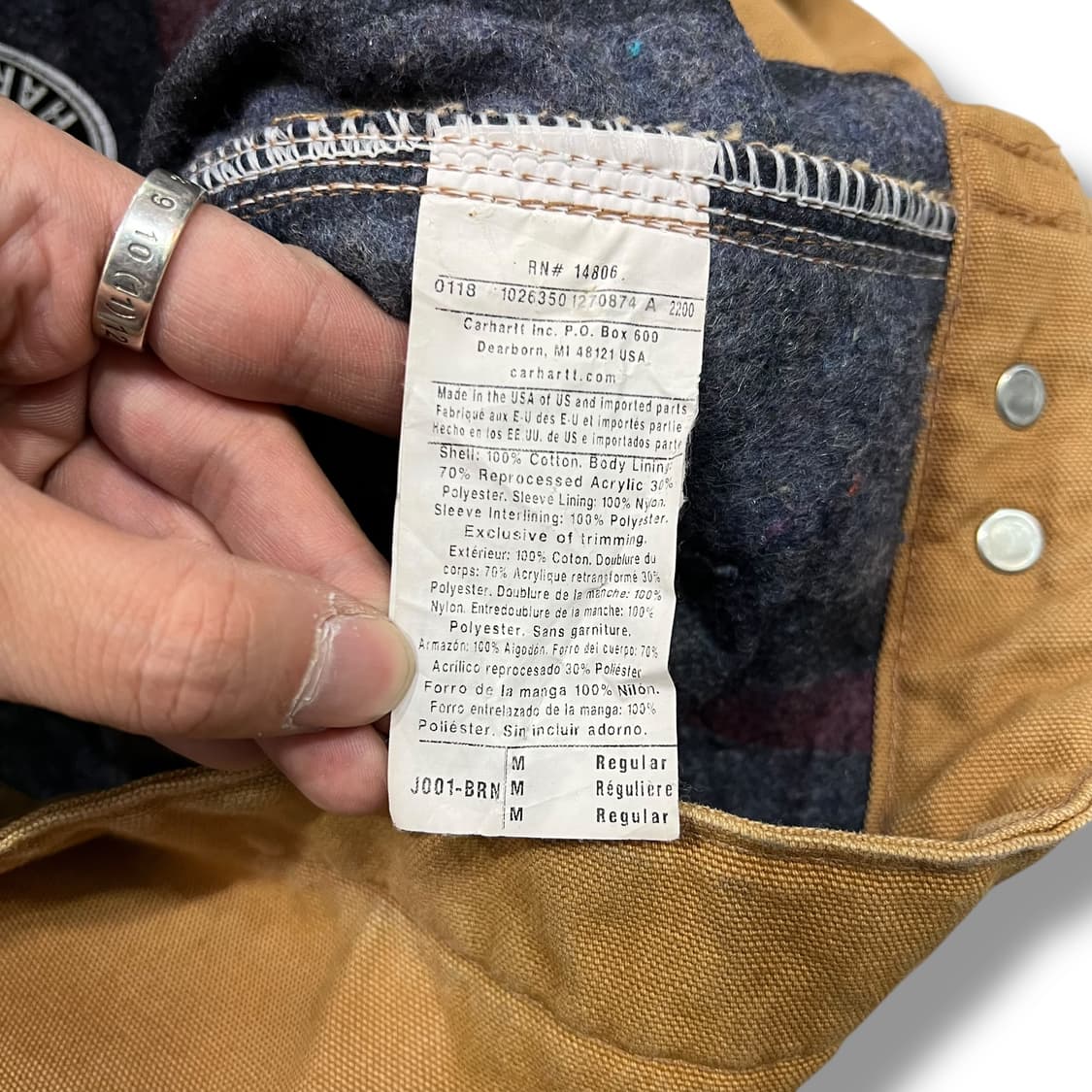 칼하트 J001 디트로이트 자켓 y14148  상품이미지9
