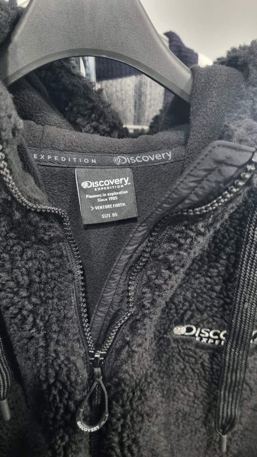 디스커버리 여성용 95사이즈 검정색 뽀그리 후리스 카고 후드자켓 상품이미지2