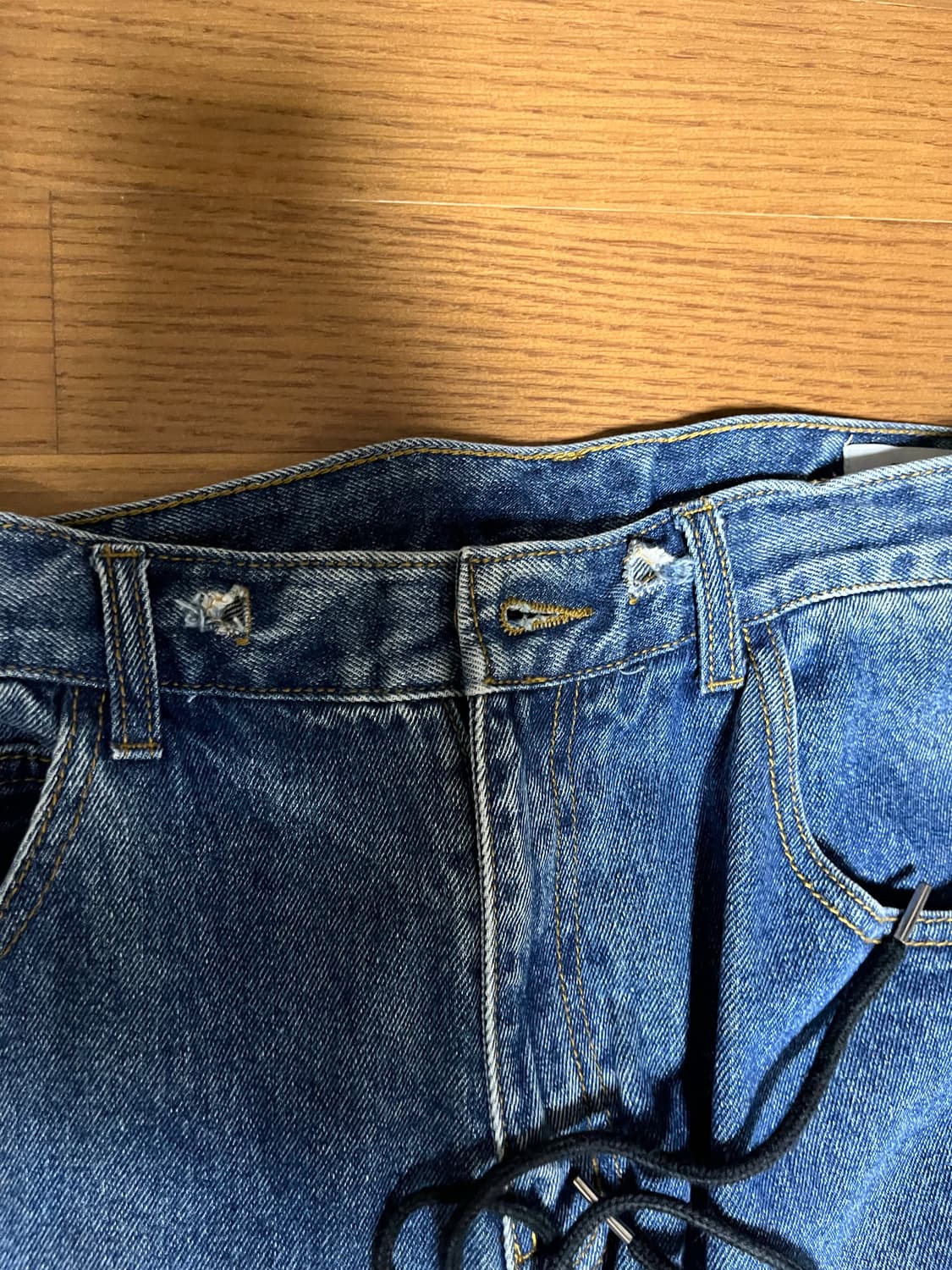 비에스레빗 카펜터 루즈핏 데님 팬츠 딥블루 상품이미지3