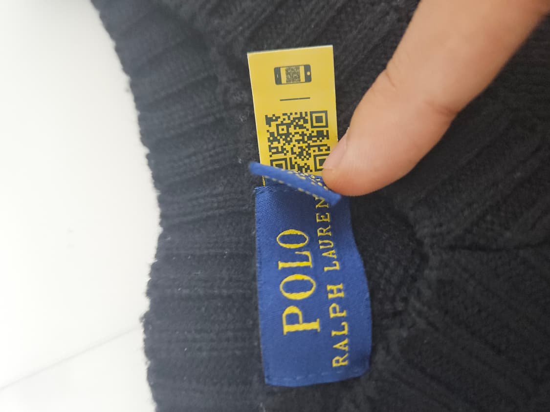 폴로 QR라벨 반팔 케이블니트(L) 상품이미지3