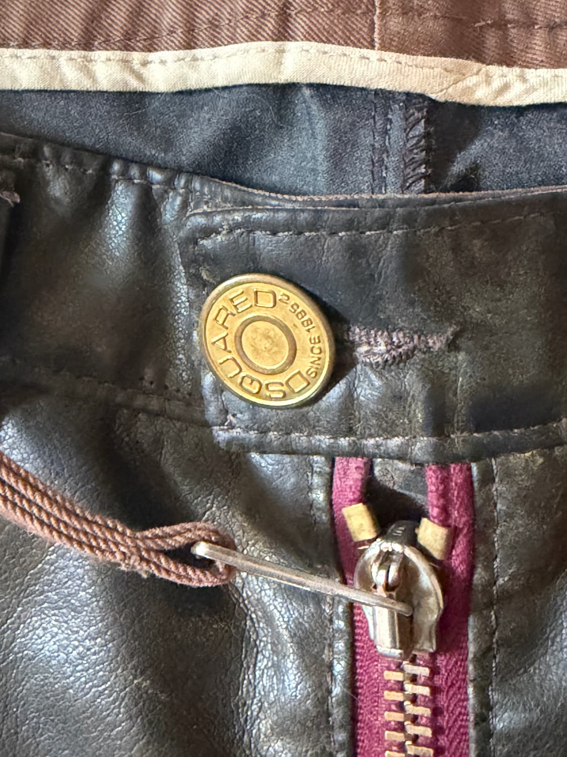 디스퀘어드2 03FW 레더 팬츠 상품이미지7