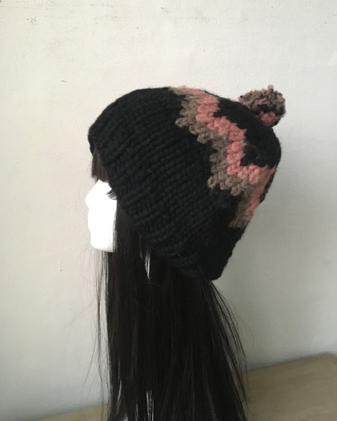  pom pattern knit beanie 상품이미지1