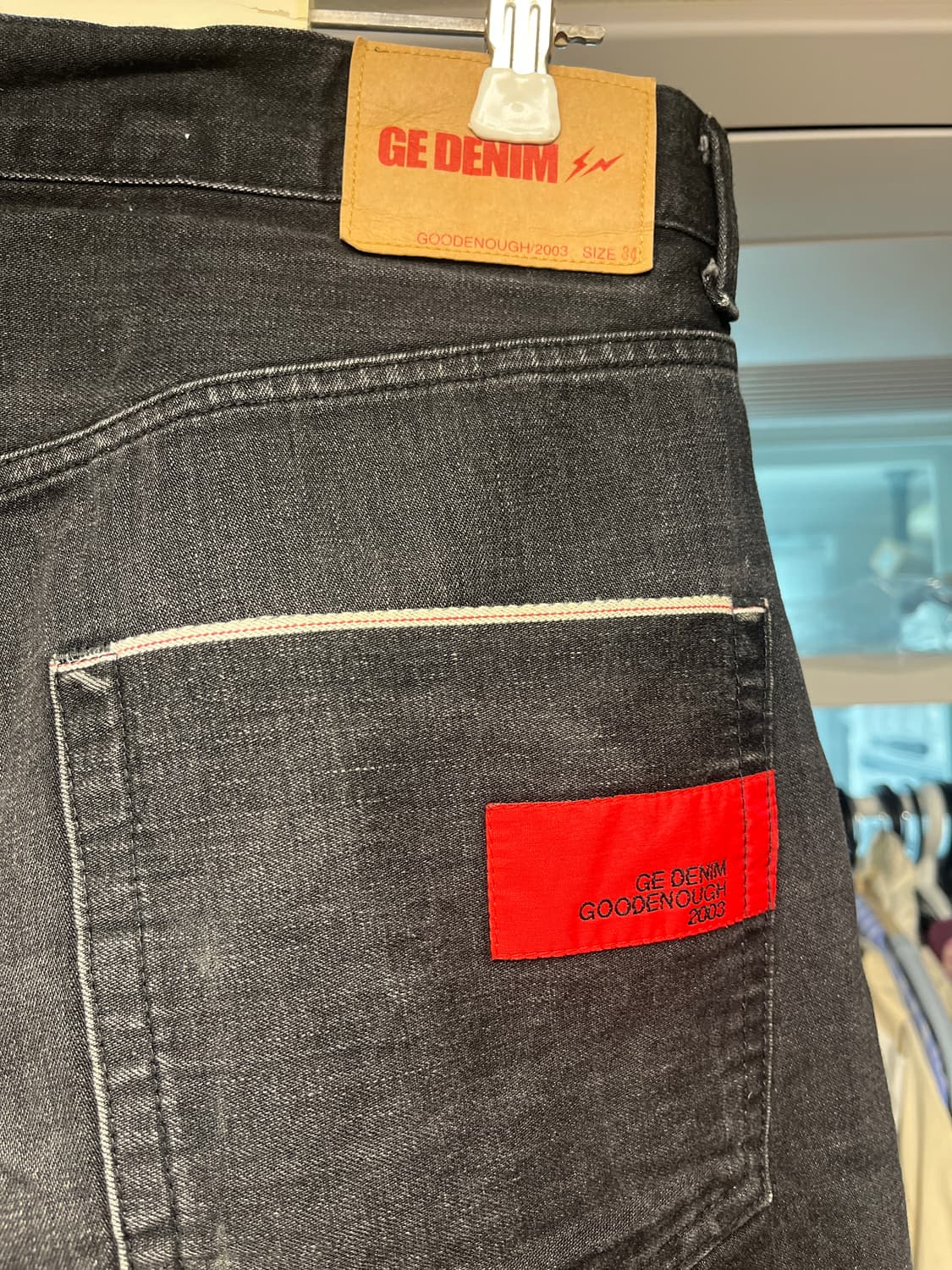 굿이너프 프라그먼트 흑청 데님 34 상품이미지1