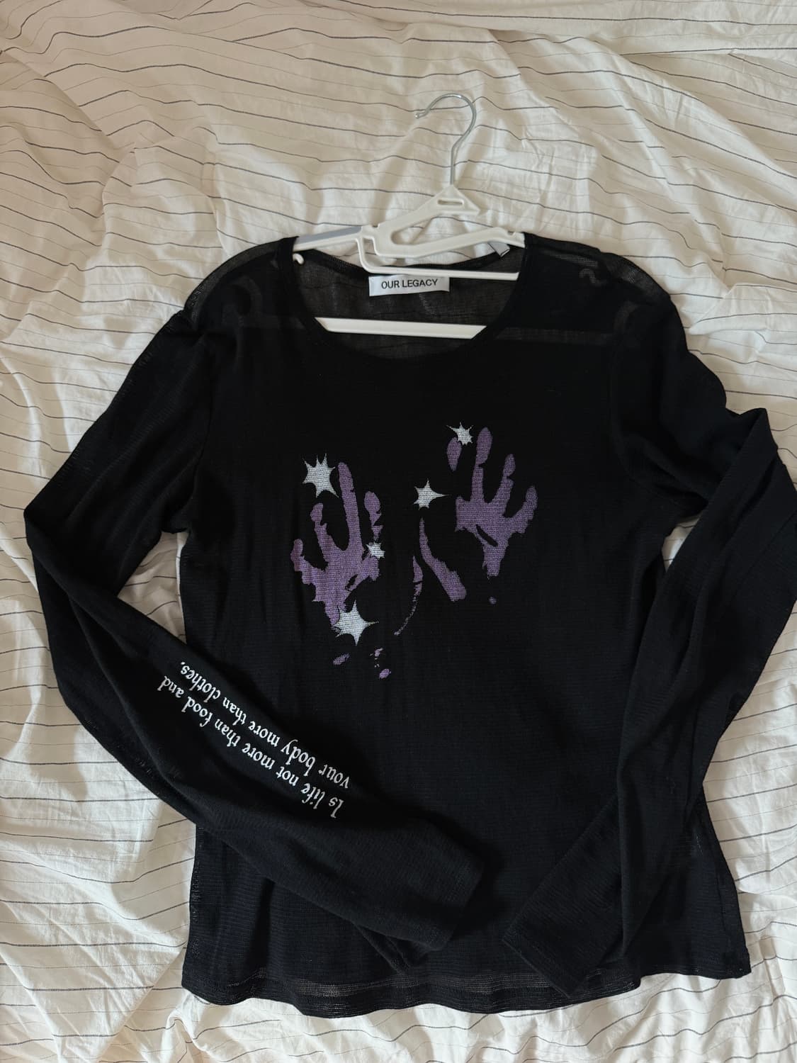 아워레가시 블랙 수퍼 슬림 롱 슬리브 티셔츠 상품이미지4