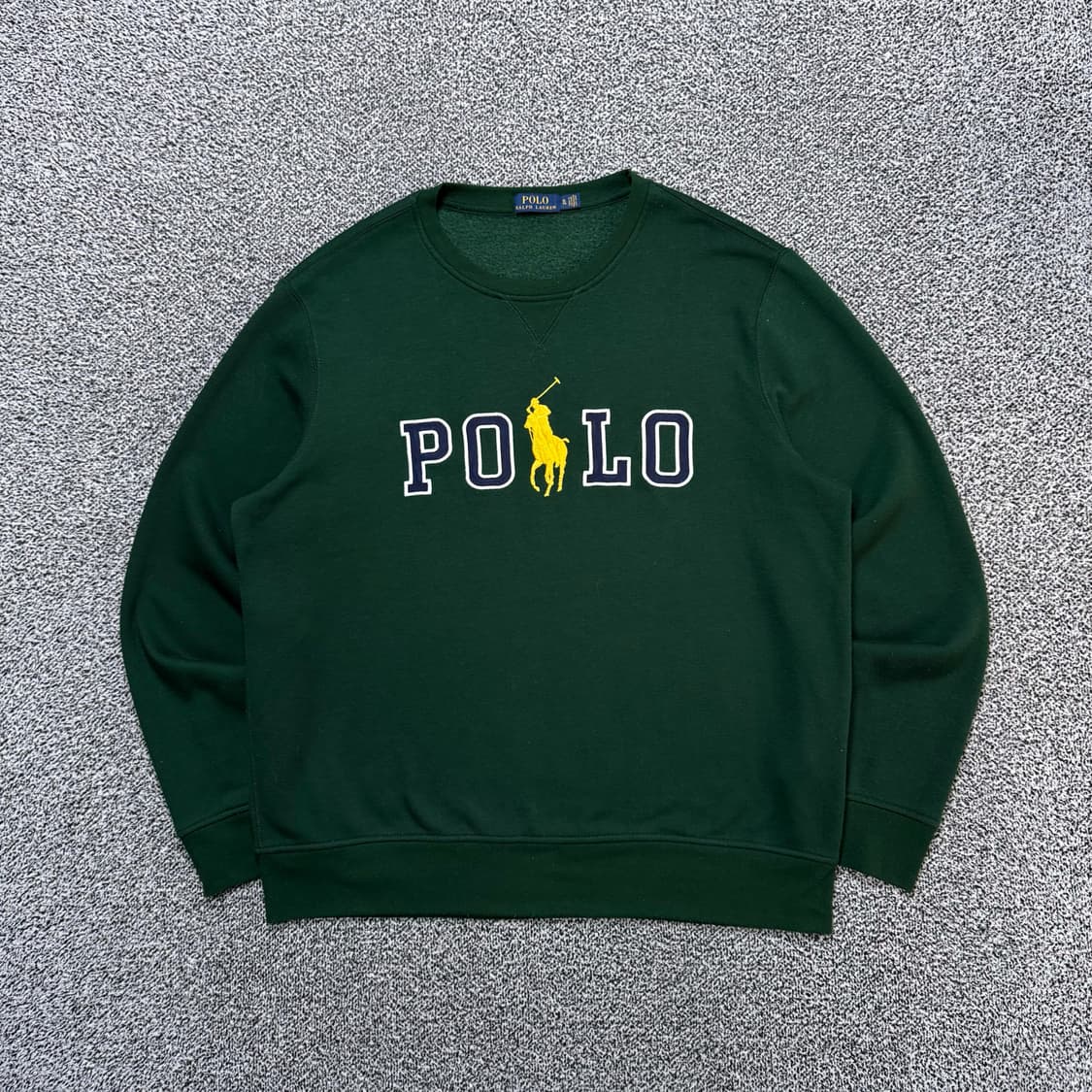 Name : 폴로 랄프로렌 스펠아웃 빅로고 딥그린 오버핏 맨투맨 :) 상품이미지1