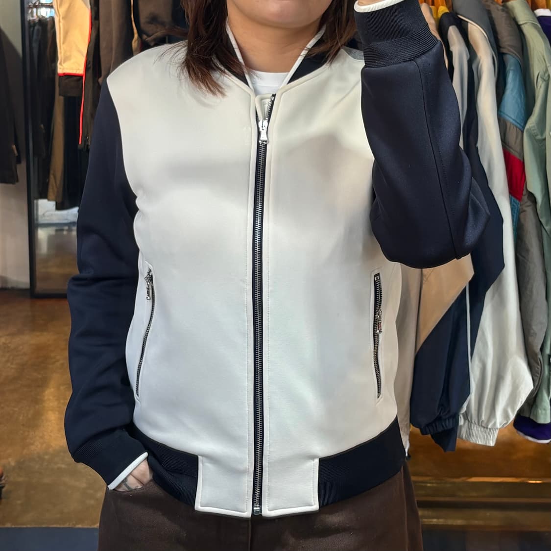 솔리드옴므 배색 네오프랜 자켓 상품이미지1