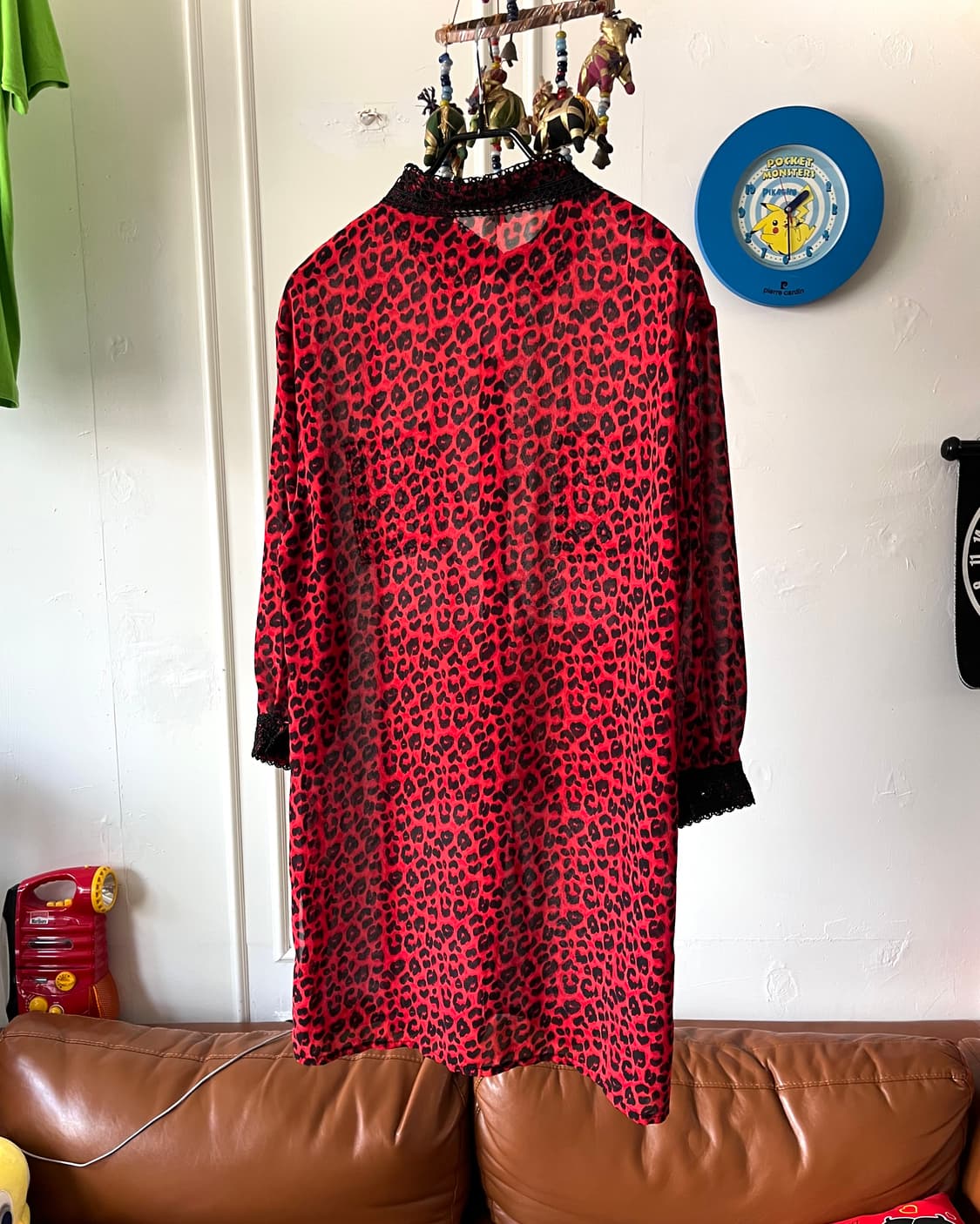 Jpn Red Leopard Pattern Long Shirt 상품이미지8