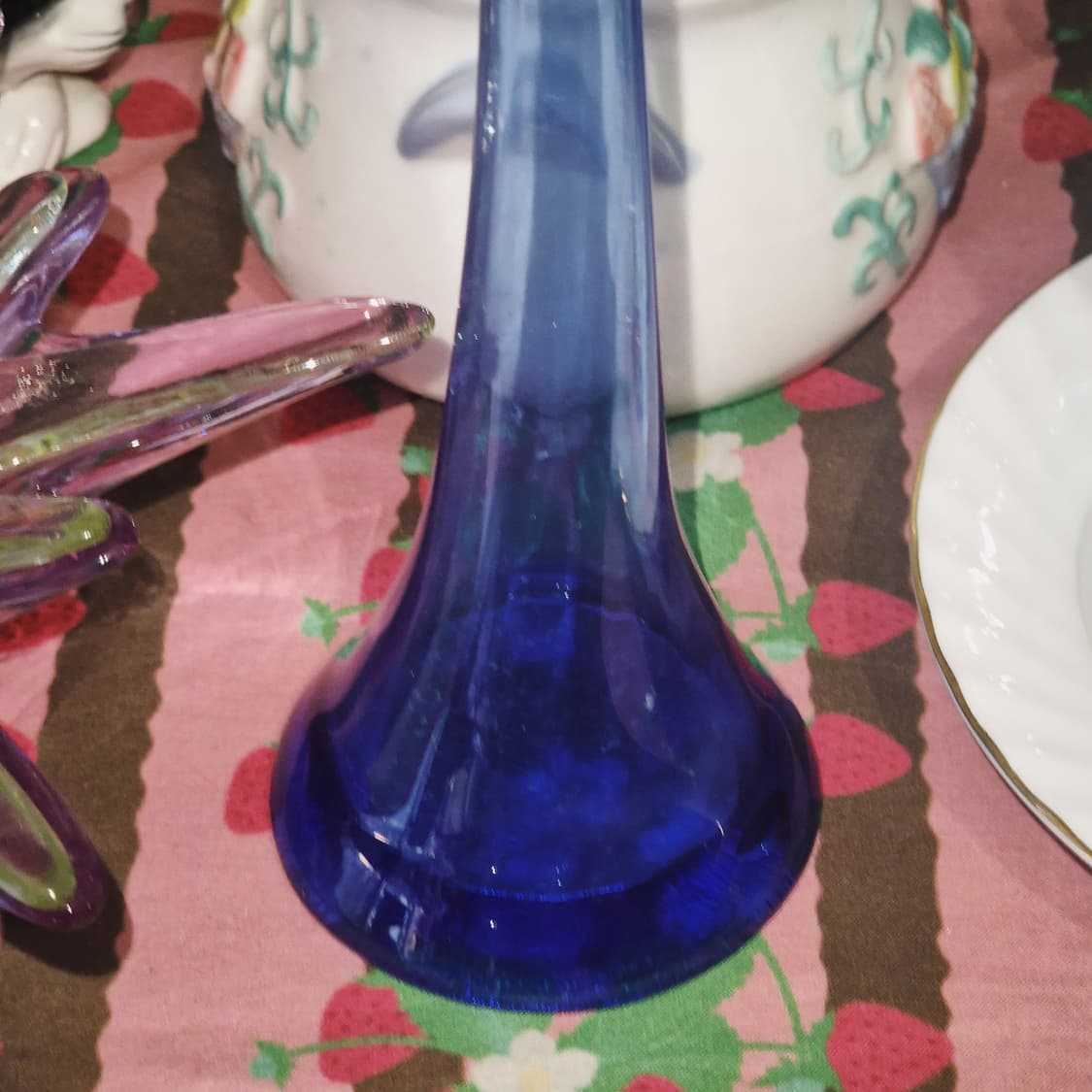 70s 야마나카 핸드블로운 퍼플 꽃송이 홀더 상품이미지8