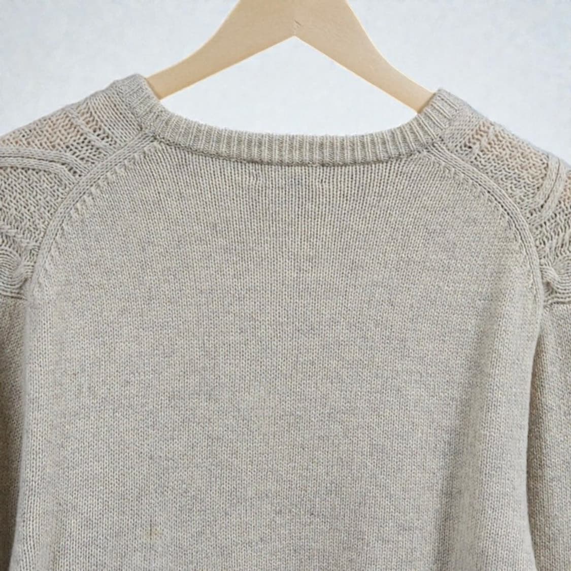 110)BROOKS BROTHERS 브룩스브라더스 케이블 니트 베이지 상품이미지4