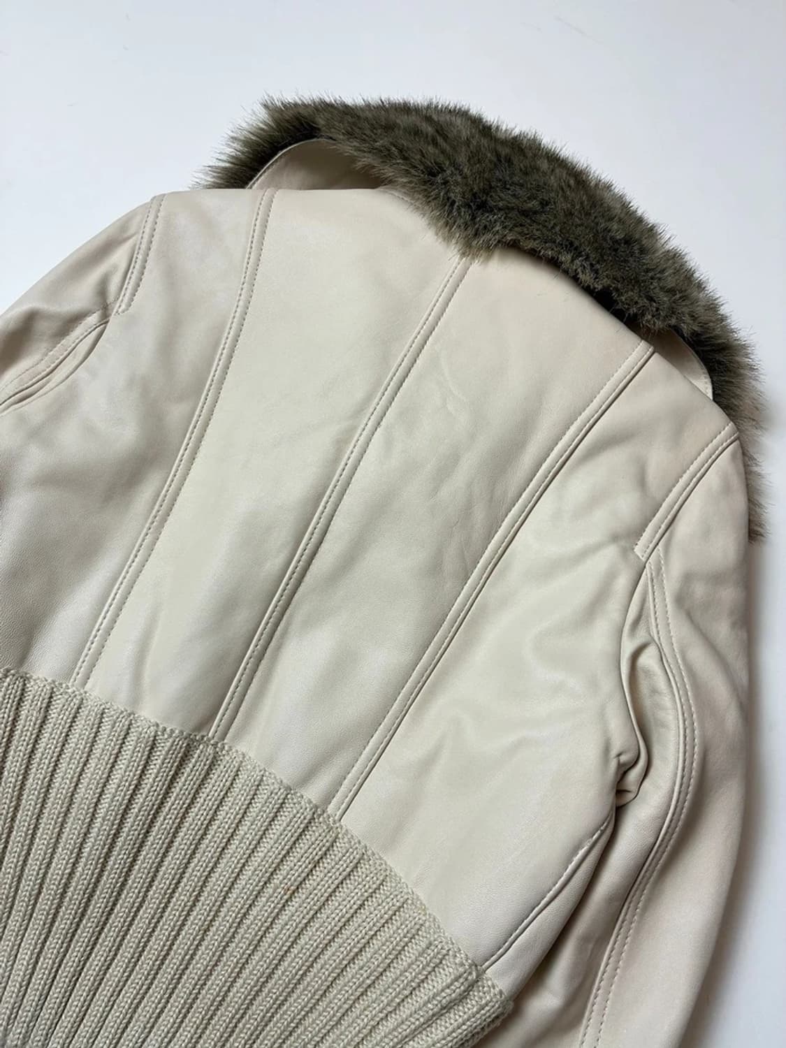 제시카 크리스토퍼 00's Y2K 퍼 크롭 양가죽 자켓 PN8490 상품이미지5