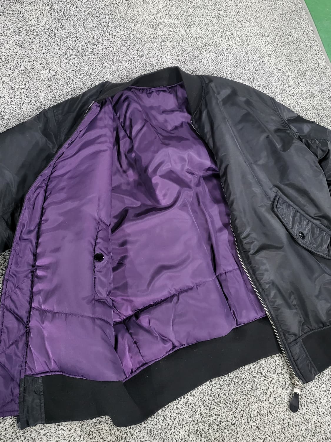 블랙 항공 점퍼 스타일 패딩 자켓 상품이미지3