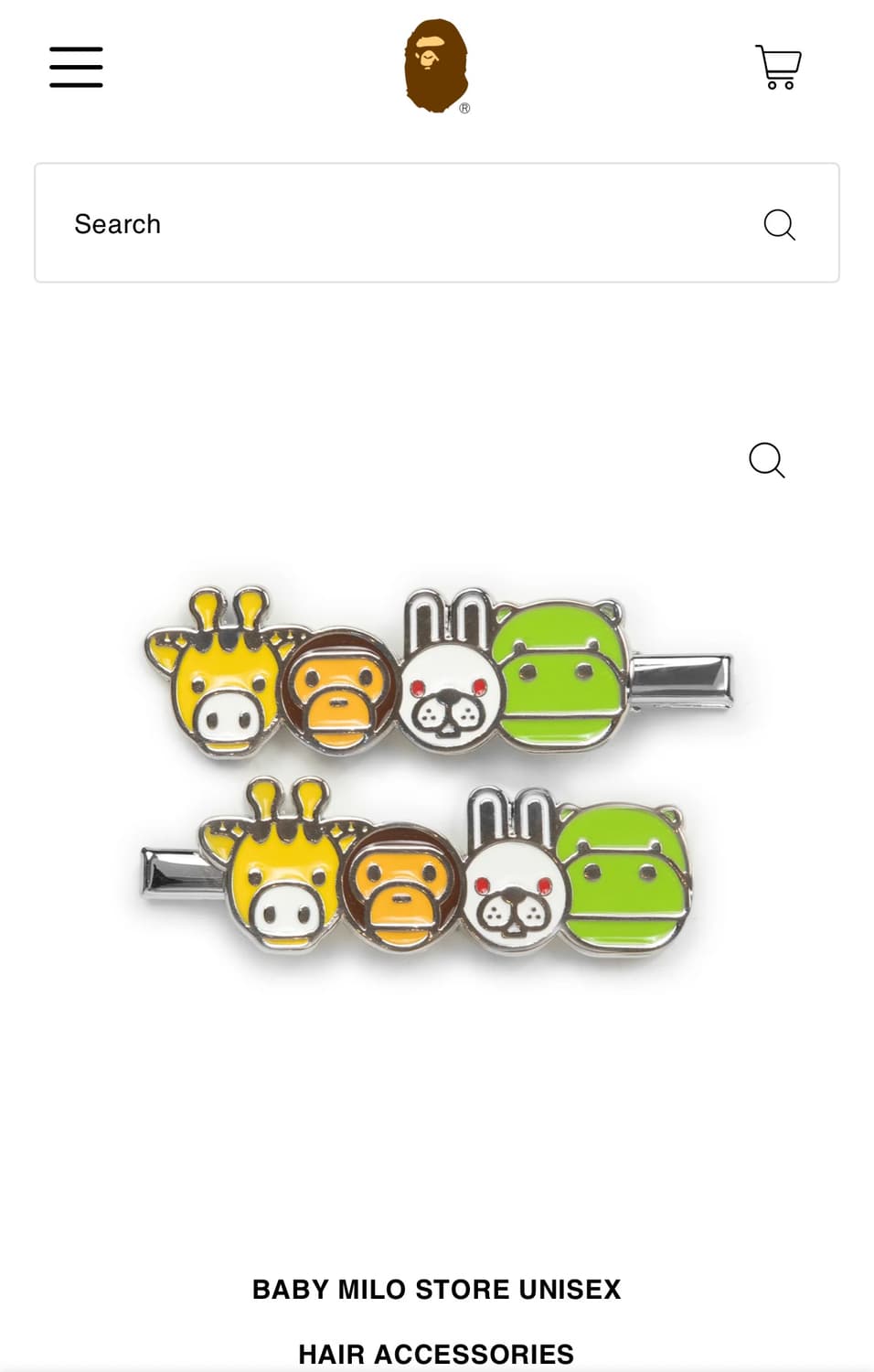 베이프 베이비 마일로 헤어핀 헤어클립 머리핀 2EA Set 상품이미지5