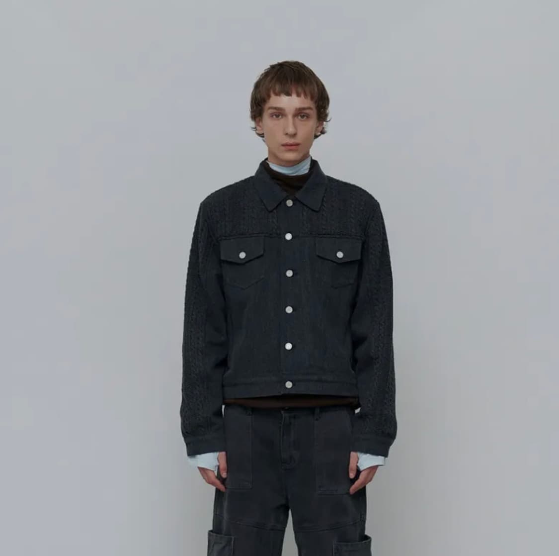 애니타임로릭 믹스자켓 Zinnia Mix Jacket-Charcoal M 상품이미지1
