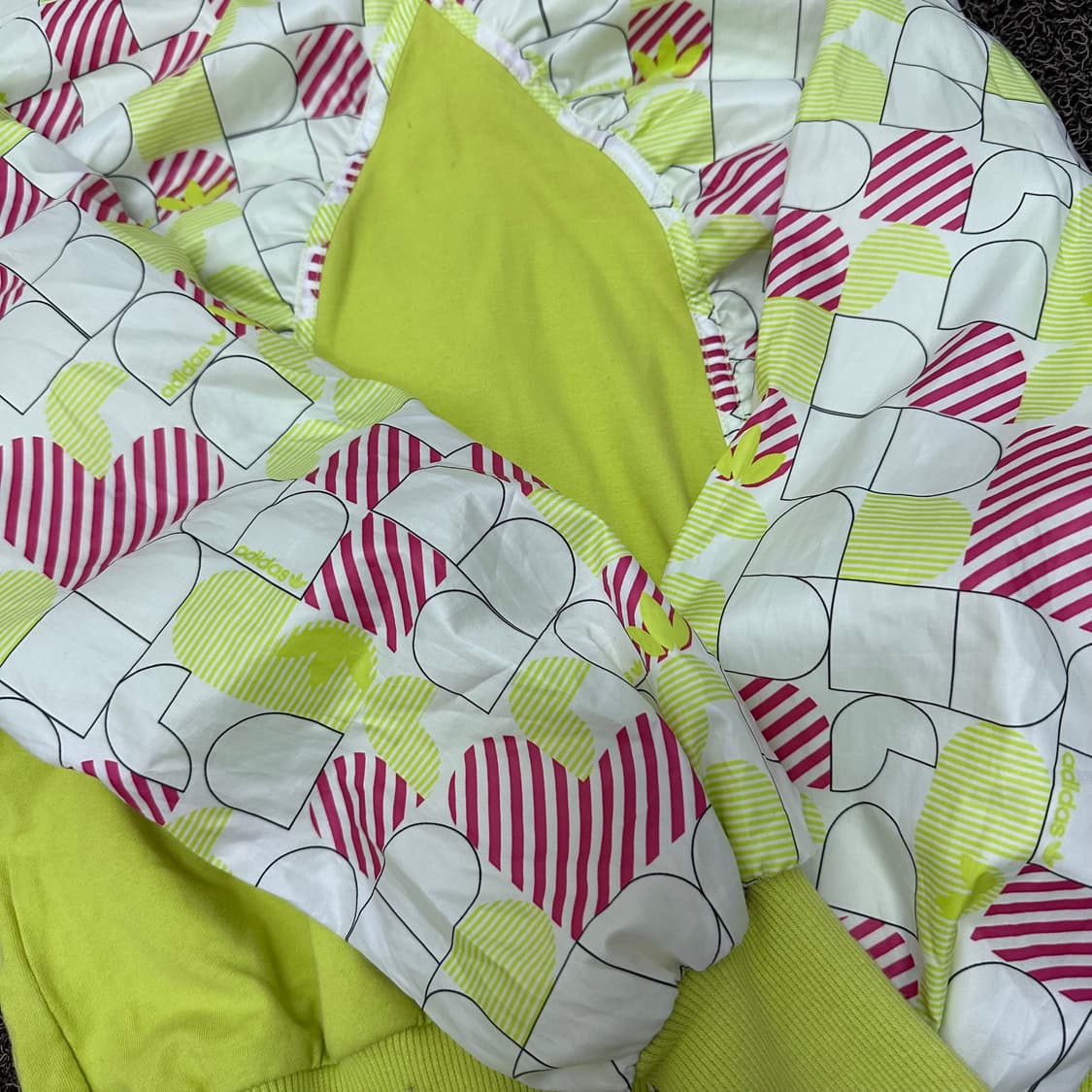 아디다스 형광 여성 트랙탑 집업 자켓 패턴 90(S) 상품이미지8