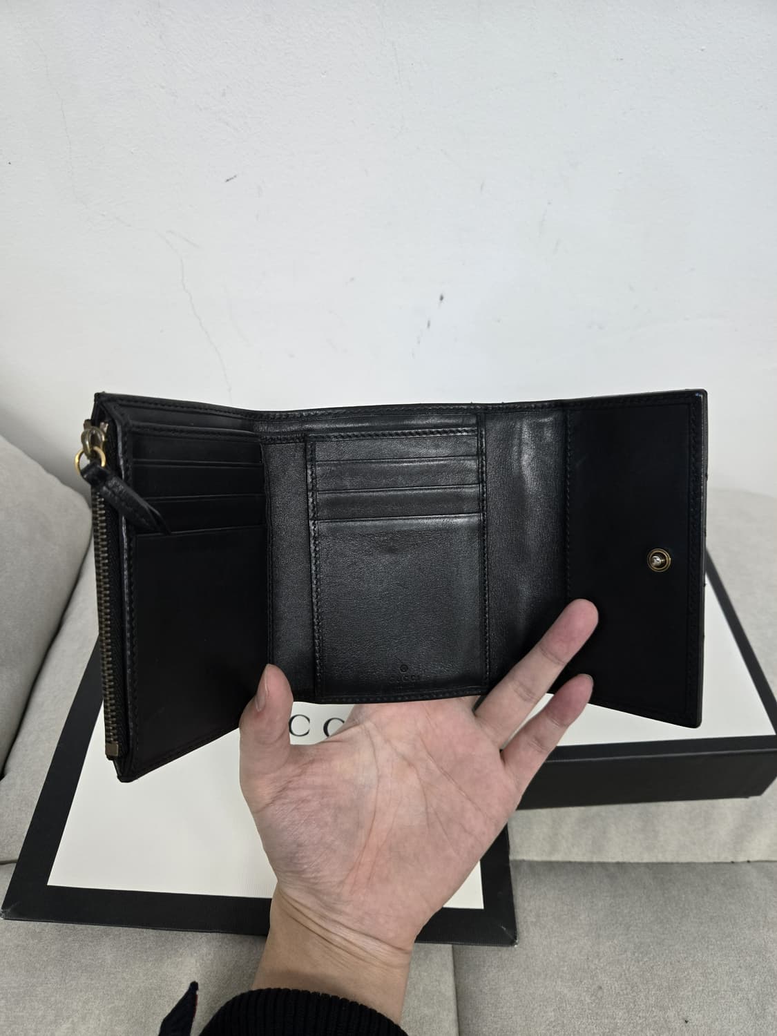 [보증서 정품]구찌 마몬트 GG 삼단 중지갑 상품이미지5