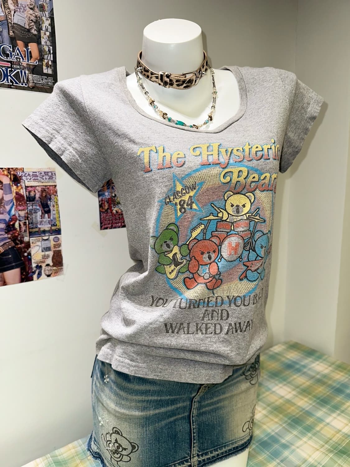 Puck Bear Gray short-sleeved t-shirt 상품이미지2