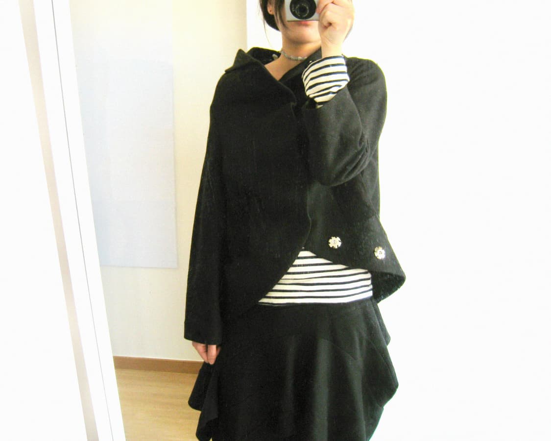 COMME des GARCONS 플레어 벨벳 코트 *2017 상품이미지10