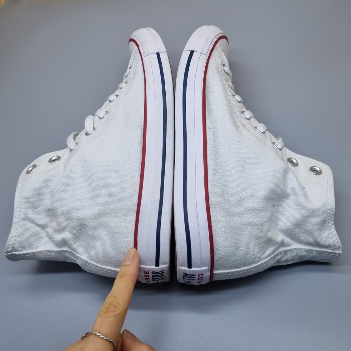 컨버스 척테일러 화이트 남성하이탑275 상품이미지5