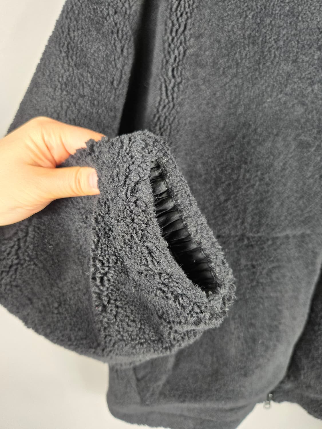 [무료배송]스파이더 105 XL 남성 셜파 플리스 집업 자켓 블랙 상품이미지5