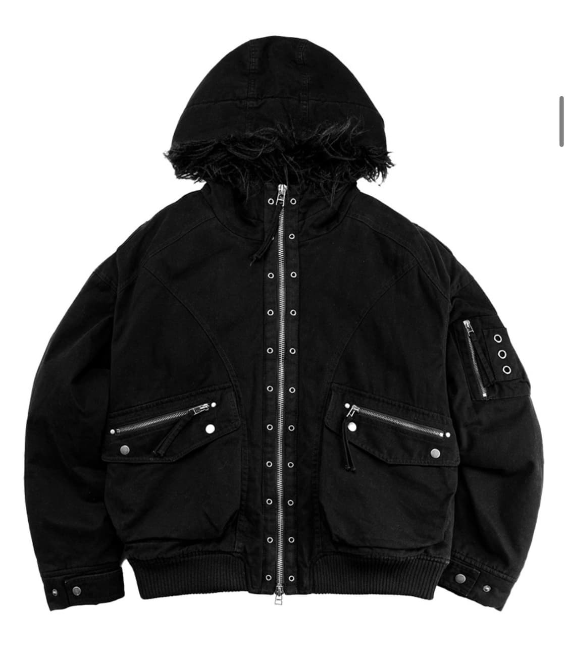 세인트페인 후드 퍼 점퍼 블랙 (새상품) 상품이미지1