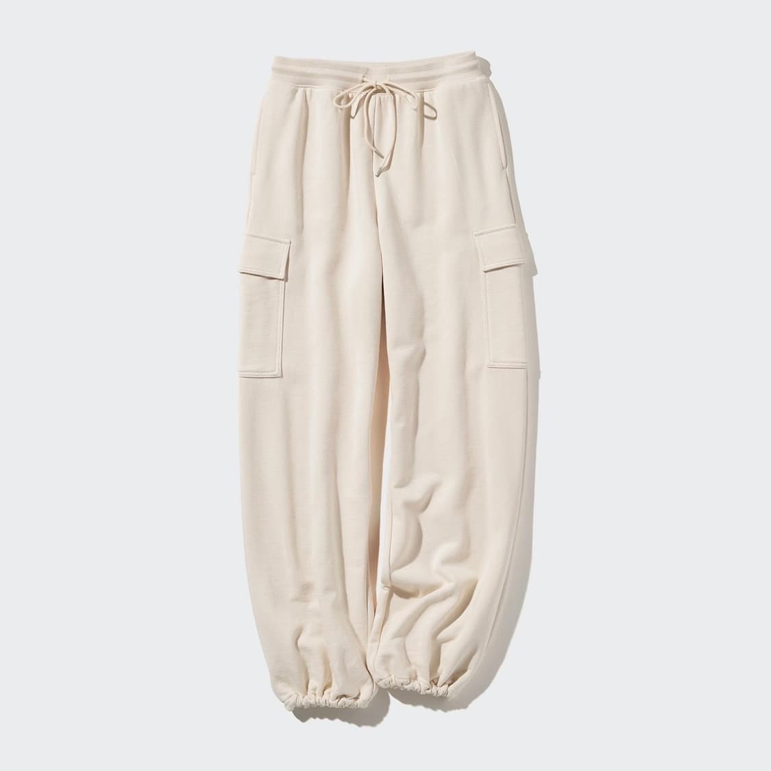 유니클로 스웨트 카고 팬츠 올리브 오프화이트 긴기장 S 상품이미지3