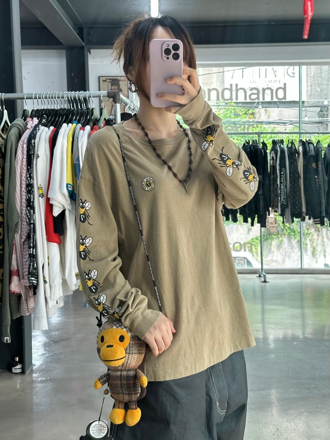 휴먼메이드 로고 롱슬리브 긴팔티셔츠 상품이미지2