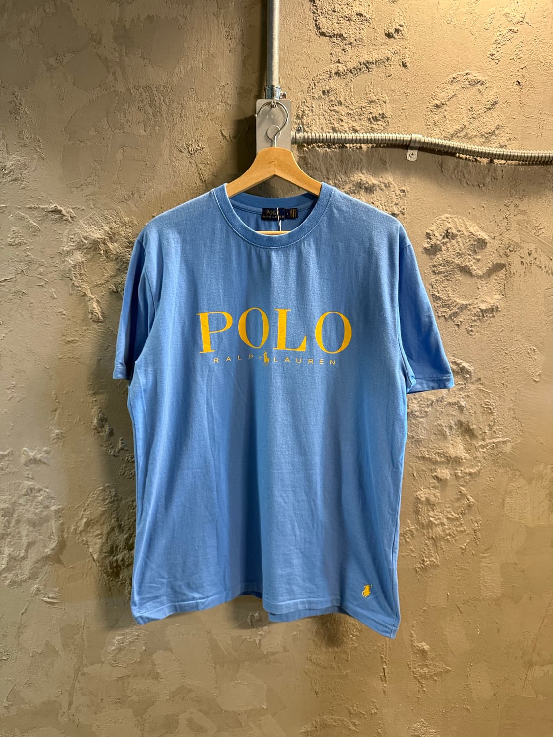 폴로 랄프로렌 로고 프린트 반팔 티셔츠 블루 L 상품이미지1