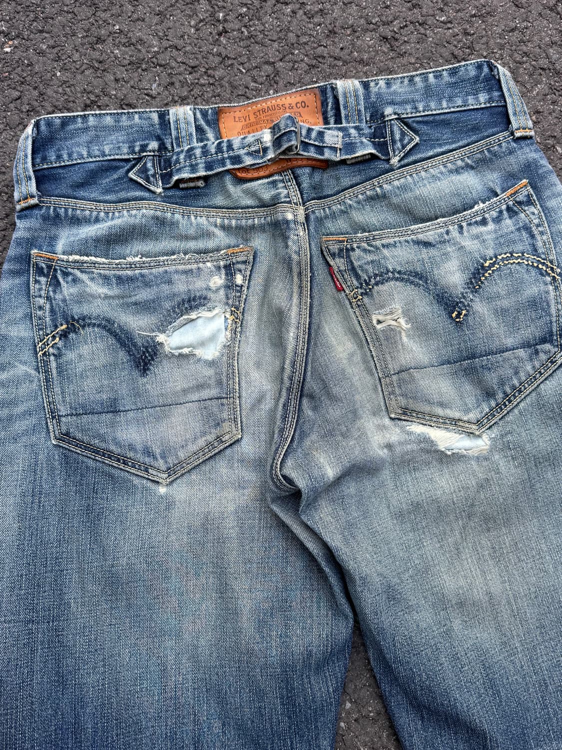 90s 리바이스 503 페이딩 신치백 데님팬츠 상품이미지9